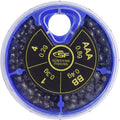 SF Micro Split Shot Combo - Removable Fly & Ice Fishing Sinkers Weights - 112 Pcs in 4 Sizes