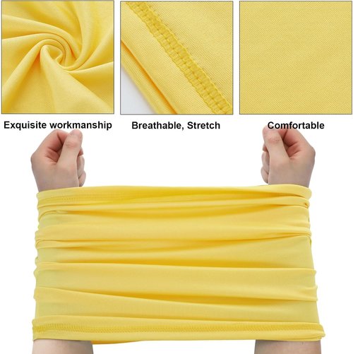 Geyoga UV Protection Cooling Neck Gaiter - 6 Pieces Breathable Face Scarf for Summer Sun Protection