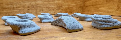 Rock Holds 12 Bolt On Beginner to Intermediate Crimp Rock Climbing Holds Easier Crimp Grip Home Climbing Wall Bouldering Gym Holds (Beginner Grey)