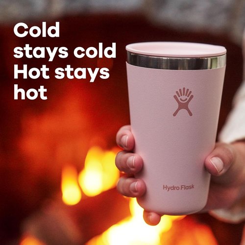 Hydro Flask Insulated Travel Mug - 16 Oz Stainless Steel Coffee Cup in Trillium Pink