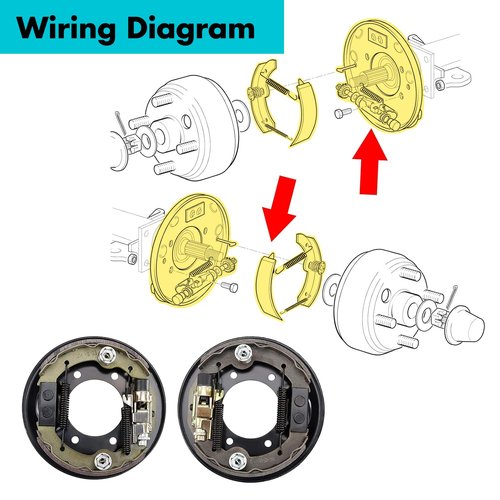 10L0L Golf Cart EZGO Brake Assembly,Rear Brake Cluster Driver +Passenger Side fit EZGO 1996-UP TXT PDS/Medalist,Yamaha G14 G16 G19 G20 G21 G22,OEM:70998-G01,70998-G02,JN6-F7290-03-00,JN6-F7280-03-00
