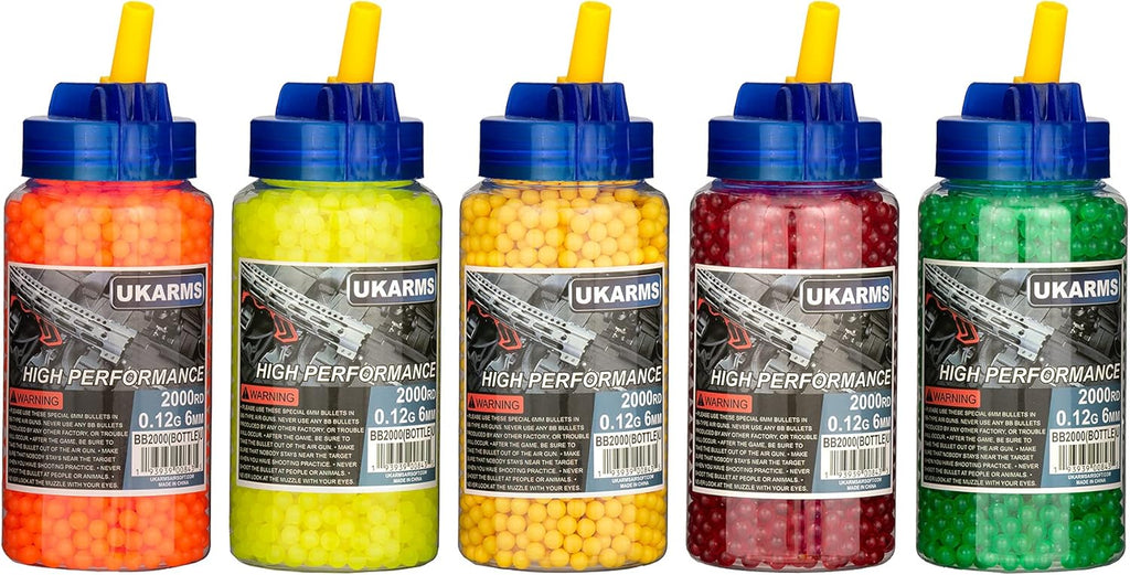 Skiennix Airsoft BB Pellets - 2000-Count Bottle | 0.12g 6mm Precision Ammunition