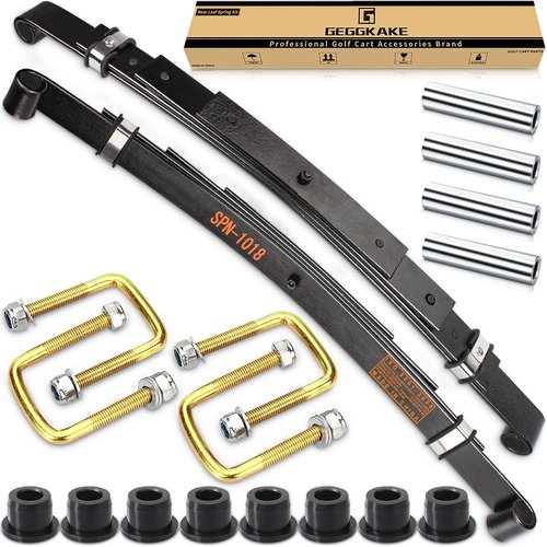 Geggkake Heavy Duty EZGO TXT Rear Leaf Spring Bushings & Sleeves Kit, Fits 1994-Up Golf Cart - 4 Leaf