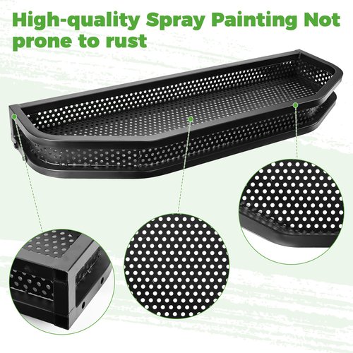 10L0L Golf Cart Front Cargo Basket for EZGO TXT/RXV、Club Car DS/Precedent、Yamaha G22/G29 - Heavy-Duty Steel Mesh Storage Rack, Gas/Electric Compatible