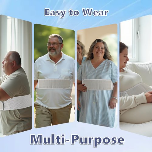 King Mills Plus Size Rib Brace for Women & Men – Extra Long Rib Compression Wrap, Large Size Cracked Ribs Support for Costochondritis Relief, Bruised, or Flared Ribs (fits 50”-55”)