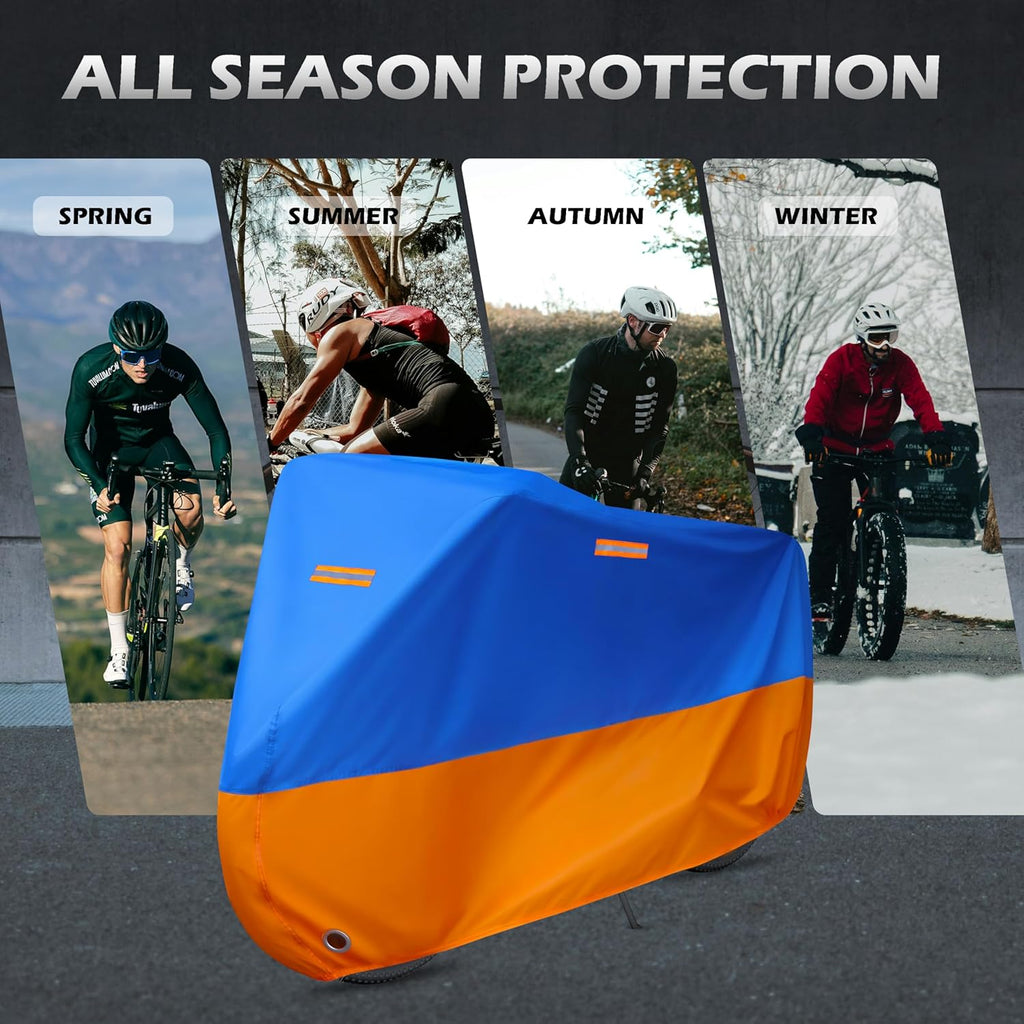 Skiennix Bike Cover - Waterproof Outdoor Protection for Electric & Mountain Bikes | XL Blue