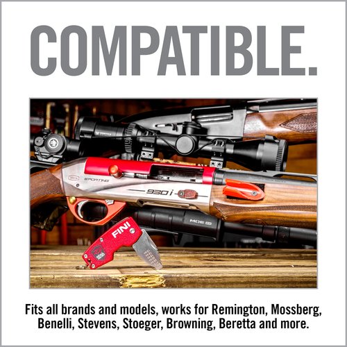 Real Avid FINI Shotgun Tool Choke Wrench with Shotgun Scope Adjuster and Shotgun Keychain, Hunting Gear and Shotgun Accessories for Trap Shooting and Skeet Shooting