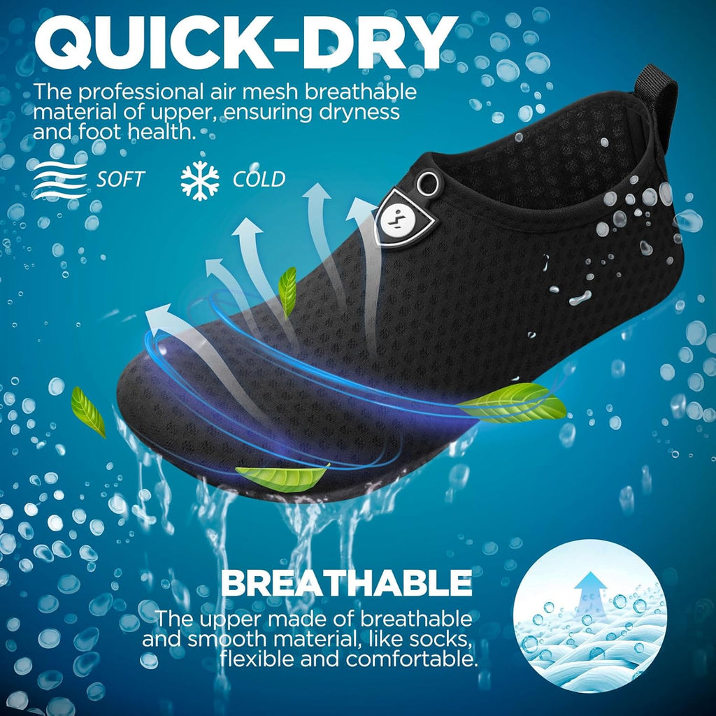 SIMARI Water Shoes - Quick-Dry Aqua Socks for Beach & Pool | Breathable Barefoot Design for Adults & Kids