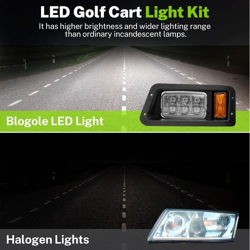 Blogole LED Headlights and Tail Lights Kit Compatible Yamaha G14, G16, G19, G22 Golf Cart Models