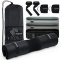 Fulynmen 9Pcs Barbell Pad Set - Hip Thrust & Squat Pad with Anti-Slip Thickened Foam, Securing Straps, Lifting & Ankle Straps, Hip Resistance Bands, Carry Bag - Black