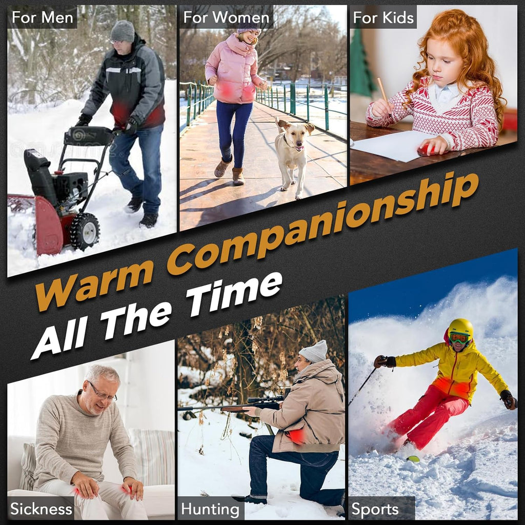 Skiennix Rechargeable Hand Warmers - Portable USB Electric Warmers for Indoor/Outdoor Use | 2-Pack