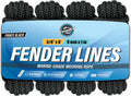 WavesRx Premium Fender Line - Double Braided Nylon Dock Ropes | 3/8'' x 6' (4 Pack) for Boats & Pontoons