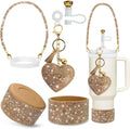 Stanley Cup Accessories Set 30&40 Oz, Includes 0.4in Straw Covers, Water Bottle Handle Strap, Cute Stanley Charms and Silicone Boot.