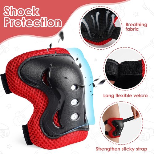BOSONER Kids Protective Gear Set - Knee & Elbow Pads for Roller Skating, BMX, and Cycling | Durable & Comfortable