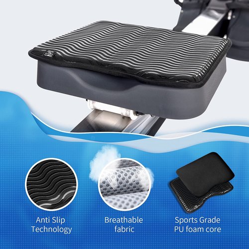 Rowing Machine Seat Cushion Designed for Concept 2 Rower, Hydrow and Waterrower and More - Anti Slip Surface of The Rowers Pad Increases Comfort and Stability