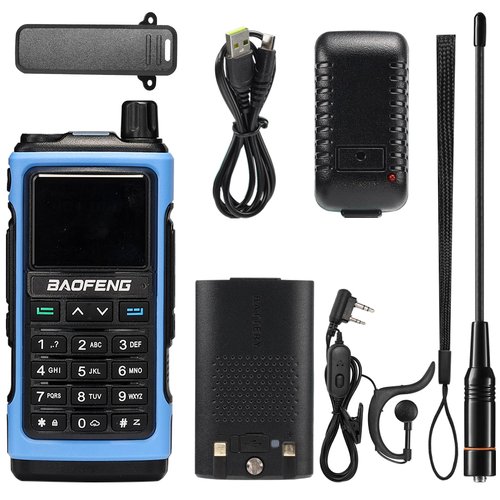 BAOFENG UV-7B Handheld Ham Radio, Chirp & Wireless APP Programmable, UHF VHF FM Aviation NOAA Receiver, 1000 CHs 10 Zones, USB-C Rechargeable, Frequency Copy, SOS Strobe, Walkie Talkie for Outdoor