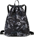 Skiennix Drawstring Backpack - Versatile Gym & Sports Bag for Men & Women | Black, Ideal for Soccer & Beach Gear