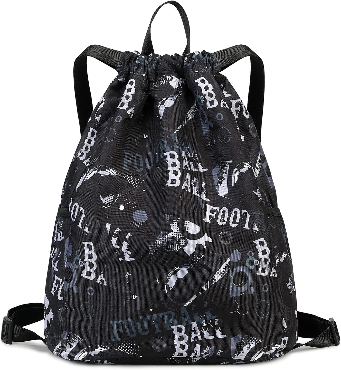 Skiennix Drawstring Backpack - Versatile Gym & Sports Bag for Men & Women | Black, Ideal for Soccer & Beach Gear