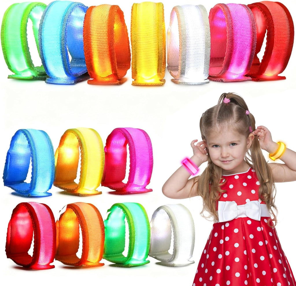 Skiennix 14 PCS LED Glow Bracelets - Light Up Bracelets for Kids & Adults | Perfect for Parties & Night Events