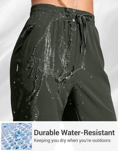 G Gradual Women's Lightweight Hiking Shorts - 15" Below The Knee Capris with Zipper Pocket