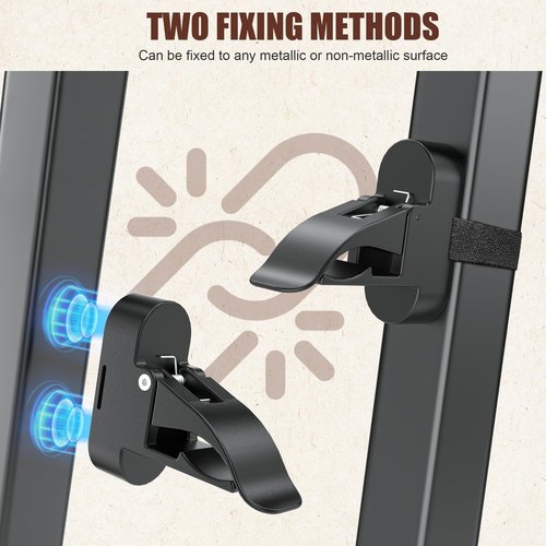 Lunira Universal Magnetic Golf Holder Clip for Golf Cart Aluminum Alloy Stand Clip Hold 26−64 Rings with Non-Slip Straps Golf Gifts for Golfers
