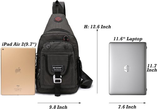 NICGID Sling Bag - Versatile Crossbody Backpack for Tablets & Laptops | Ideal for Outdoor Hiking