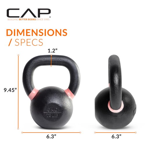 CAP Barbell Cast Iron Competition Kettlebell Weight, 18 Pounds