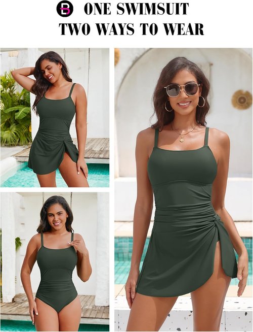 Blooming Jelly One-Piece Swimsuit - Modest Swim Skirt Design | Slimming Bathing Suit for 2026