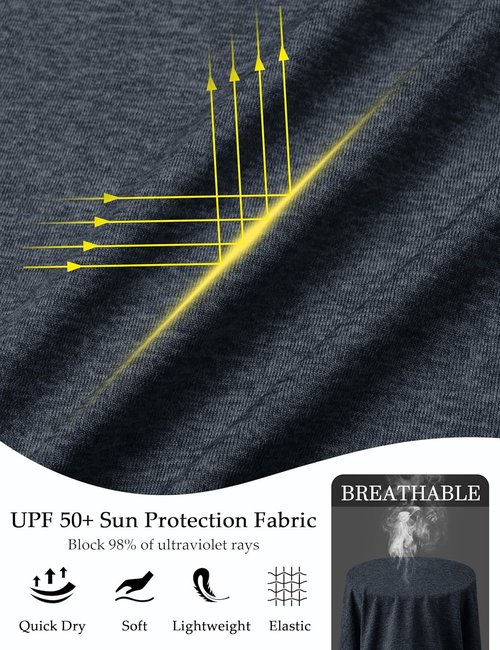 MAGCOMSEN Women's Long Sleeve Workout Shirt - UPF 50+ Sun Protection for Running & Swimming