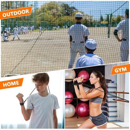 Zomiboo Baseball Bands Sports Resistance Exercise Bands Arm Strength Training Softball Baseball Pitching Training Workout Equipment for Youth Adult(30 Lbs,Black)