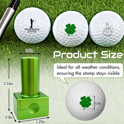 Golf Ball Stamp - Quick-Dry Permanent Marking Tool, Reusable & Waterproof Golfing Stamper - Ideal Gift for Golfers, Dads, Retirement, Durable Golf Accessory for Father’s Day, Christmas & Birthday