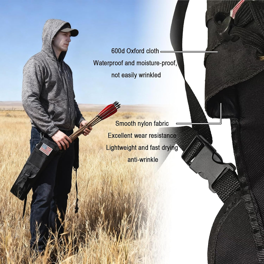 Quiver for Arrows by [Brand Name] - Versatile Hip & Shoulder Quiver with Drawstring Closure | Ideal for Archery