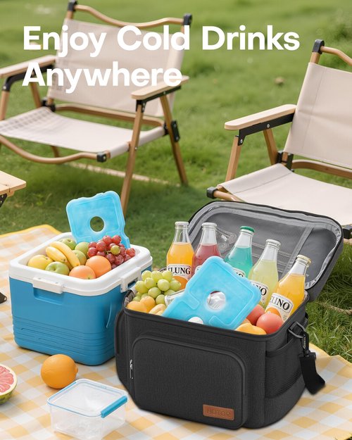 HOTOR Reusable Ice Packs for Cooler & Lunch Boxes – Slim, BPA-Free, Leakproof Gel Packs for Lunch Bag, Cooler Backpack & Travel Food Storage (4 Packs), 4.8" x 0.5" x 7.0"