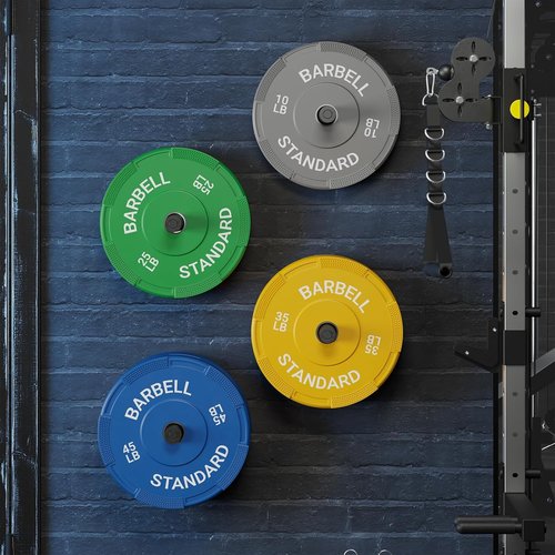 Mikolo Olympic Weight Plates - Enhanced Grip Bumper Plates for Strength Training | 2 Inch Size