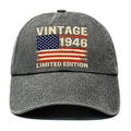 80th Birthday Gifts for Men, for 80 Year Old Man, 1946 Birthday Gift Ideas for Men Dad Grandpa Husband, Unique 80th Birthdays Decorations - Adjustable 80 Year Old Bday Hat Baseball Caps Dark Grey