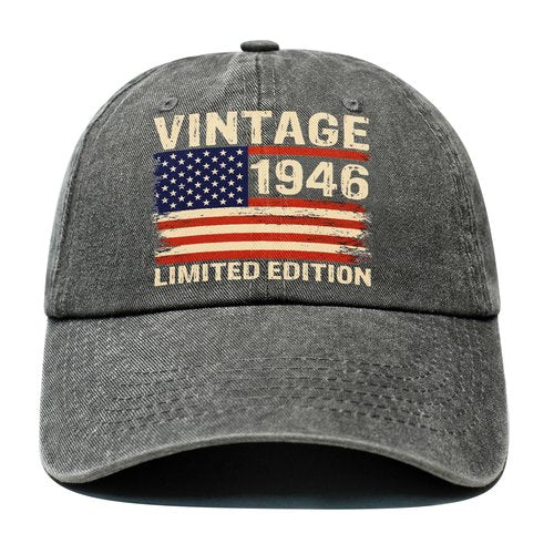 80th Birthday Gifts for Men, for 80 Year Old Man, 1946 Birthday Gift Ideas for Men Dad Grandpa Husband, Unique 80th Birthdays Decorations - Adjustable 80 Year Old Bday Hat Baseball Caps Dark Grey