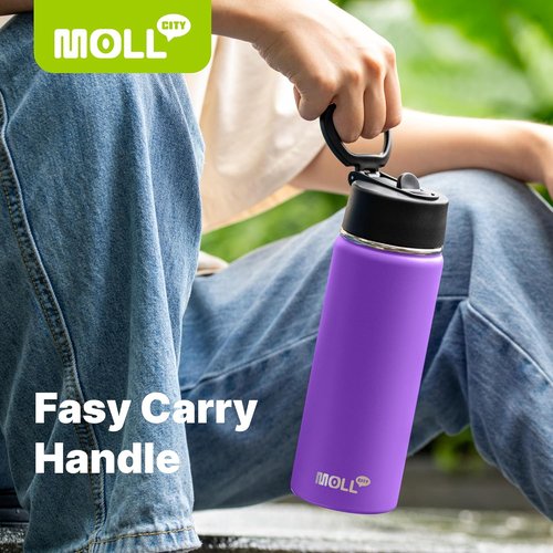 12 oz Water Bottle for Kids-Small Insulated Water Bottle with Straw-Stainless Steel Double Wall Vacuum Sports Water Bottle for School (Grass Green)