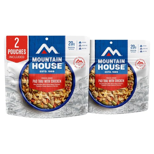 Mountain House Gluten-Free Pad Thai with Chicken - Freeze-Dried Camping Meal, 2 Servings, 30-Year Shelf Life, 2-Pack