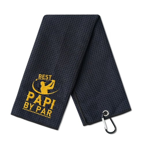 CybGene Papi Golf Towel, Papi Gifts on Father‘s Day, 15.8 x 23.6 inches Microfiber Golf Towel for Golf Bags