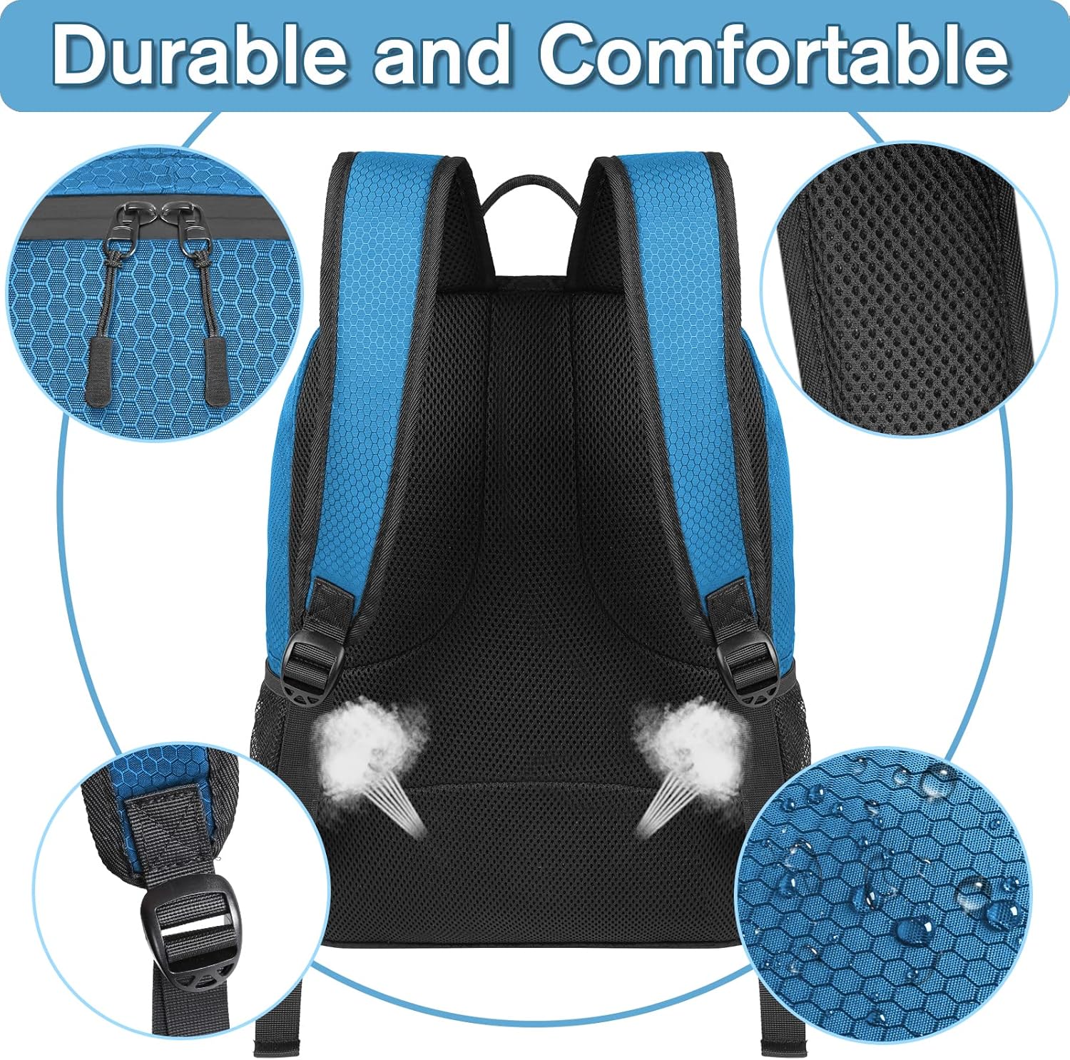 YOREPEK Soccer Backpack - Water-Resistant Sports Bag with Ball Holder | Fits Basketball, Volleyball, Football