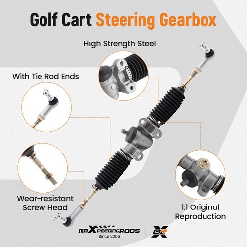 maXpeedingrods Golf Cart Steering Gear Box Assembly for Club Car Precedent Gas and Electric Golf Carts 2004 & up, 102288601, 103679701