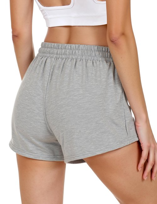 Women's Sweat Shorts Sweatshorts Summer Lounge Cotton Drawstring Cute Fleece Shorts with Pockets Athletic Running Active Elastic Jersey French Terry Shorts 2026 Women Cloth Sweatpants Dark Green