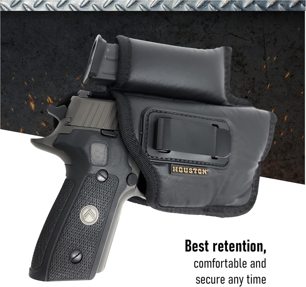 Skiennix IWB Pistol Holster - Eco Leather with Mag Pouch for Glock 17/19/21 & XDM (Right-Handed)