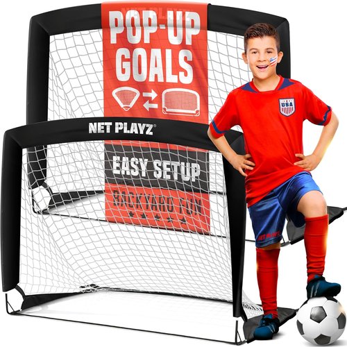 NET Playz Portable Training Soccer Goal - Easy Fold-Up Design, 4ft x 3ft Size for Kids