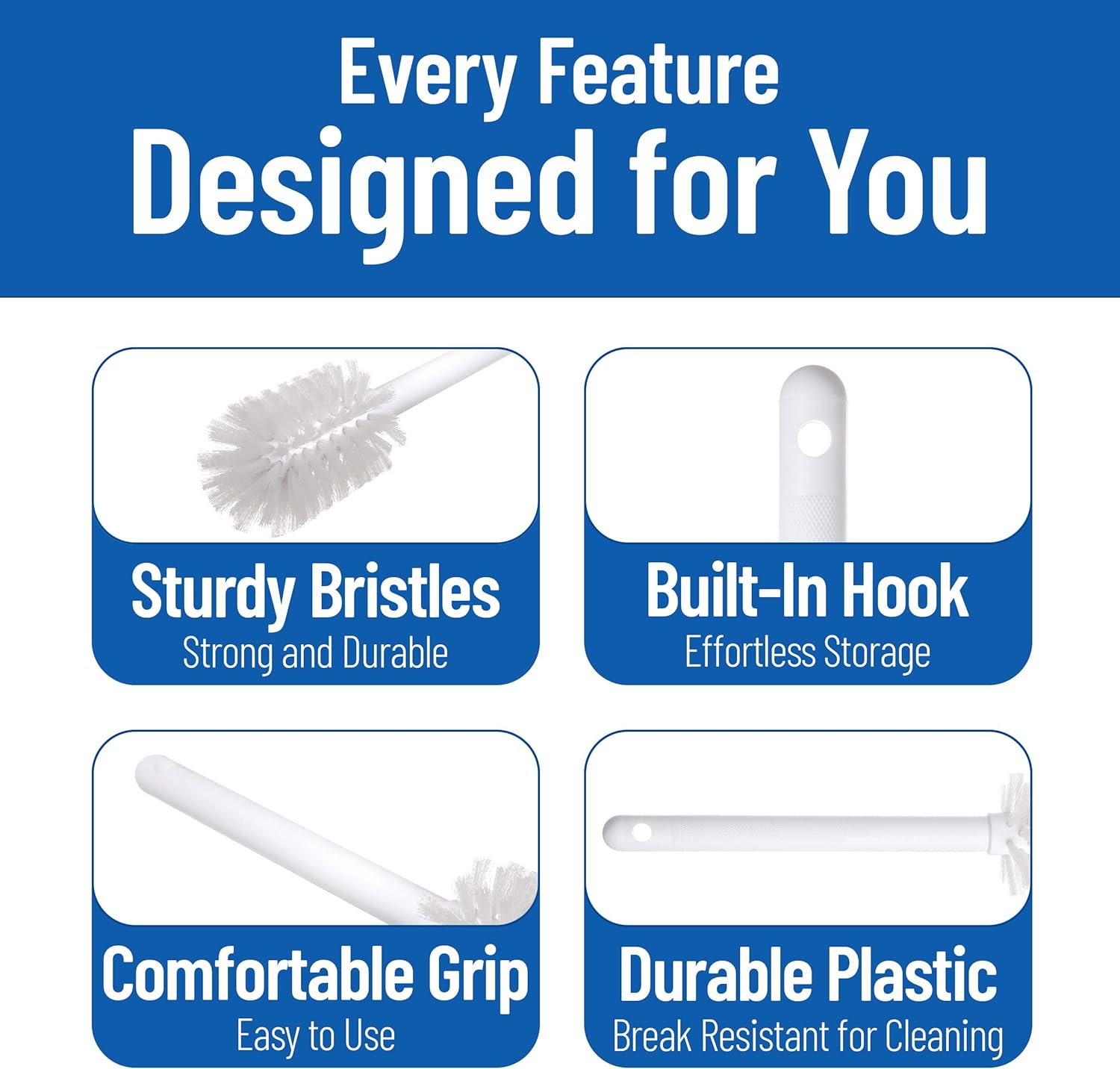 SPARTA Plastic Dish Brush - Lightweight & Break-Resistant Cleaning Tool | 11-Inch, White
