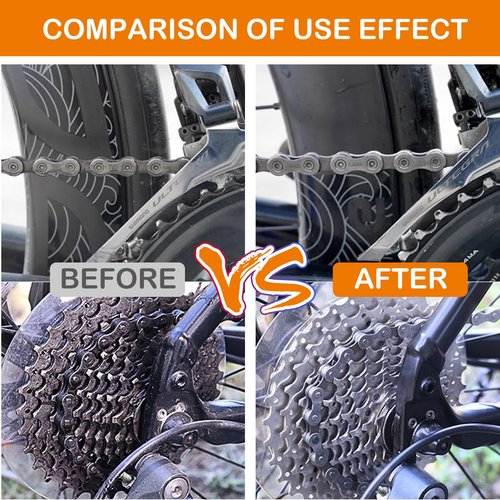 Bike and Motorcycle Chain Washer - bike Cleaner Kit Including Bicycle Chain Scrubber, Cleaner Brush Tool, Degreaser, Chain Lube, Bike Maintenance Kit for Mountain, Road, Hybrid, City Bicycles