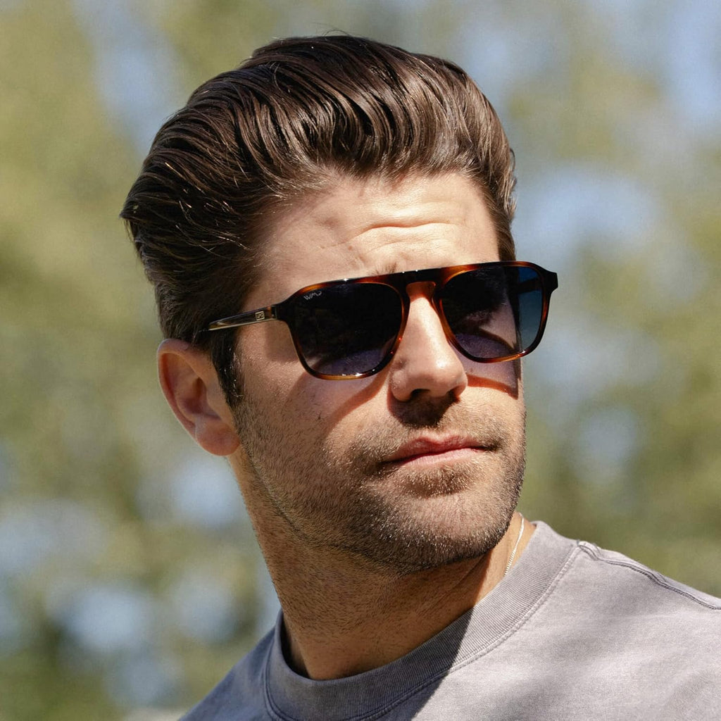 WearMe Pro Polarized Aviator Sunglasses - Modern One-Bridge Design for Men | Stylish & Durable