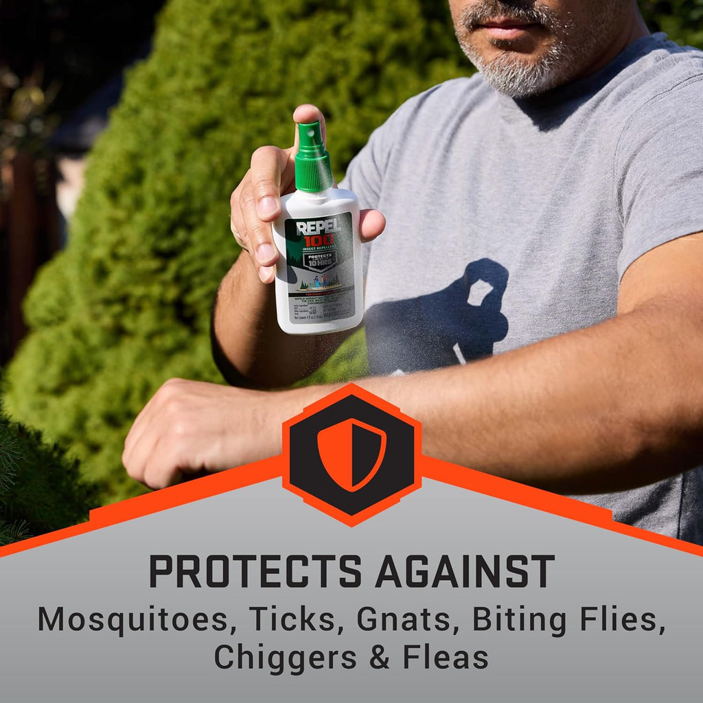 Repel 100 Insect Repellent - 10-Hour Long-Lasting Protection with DEET | 4 Ounces Spray for Mosquitoes, Ticks, and More
