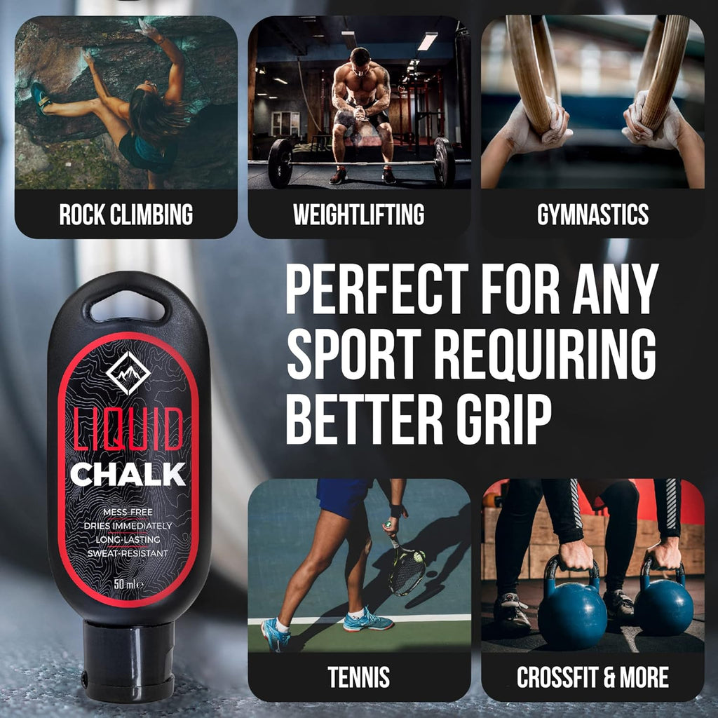 SURVIVOR Liquid Chalk - Ultimate Grip for Rock Climbing & Weightlifting - Ideal for Gymnastics & Training