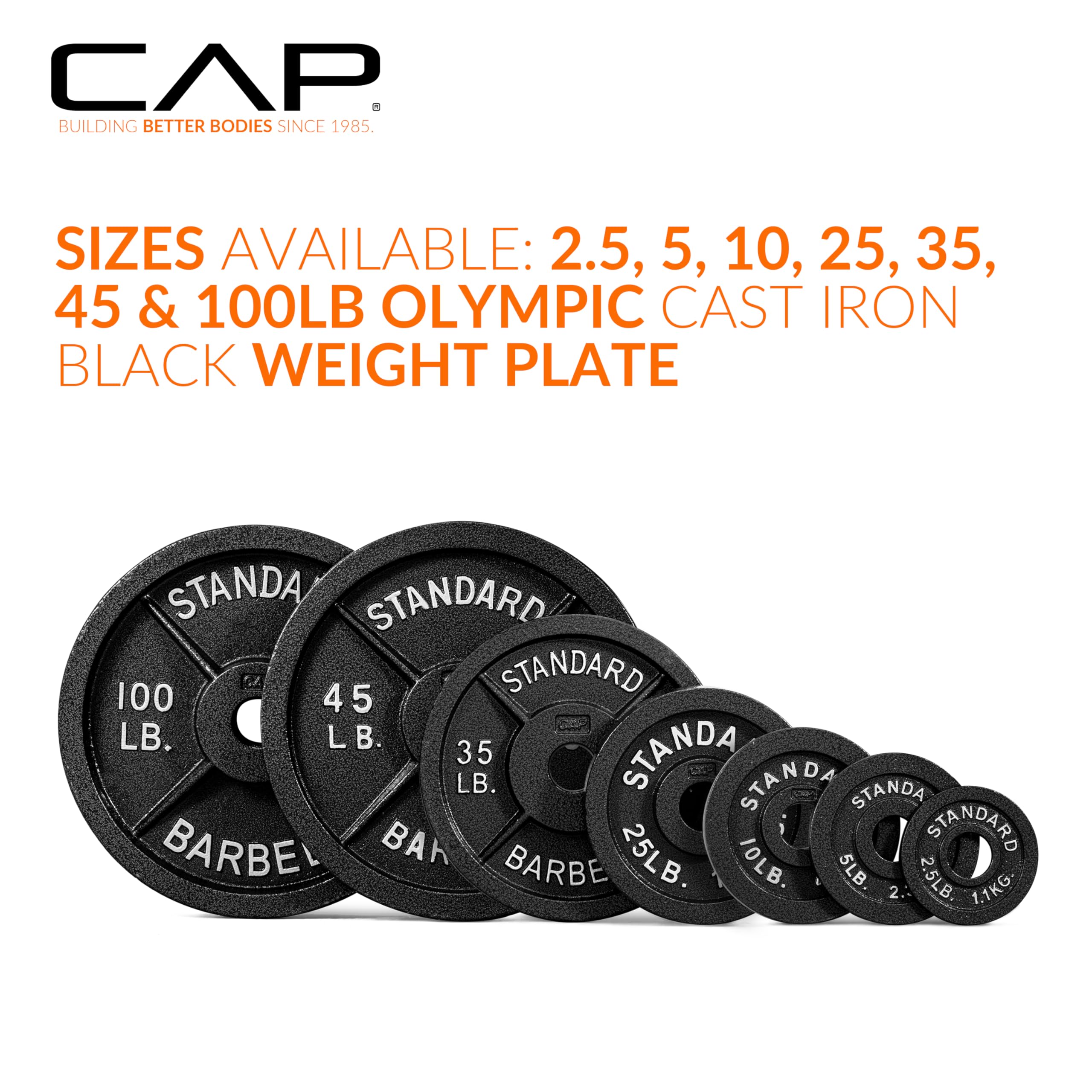 CAP Barbell 2-Inch Olympic Grip Plate, 5-Pounds